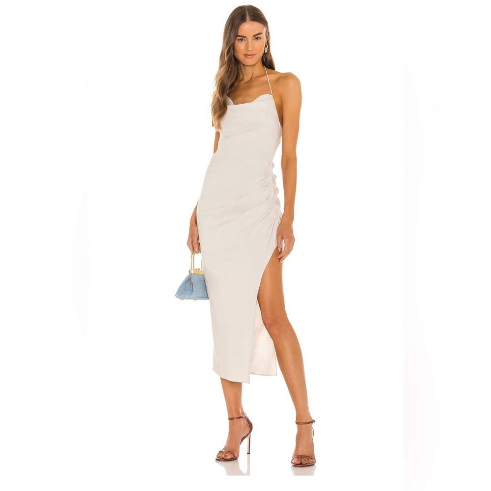 Leahla midi dress in nude. Great condition. Worn once!!! Size Small